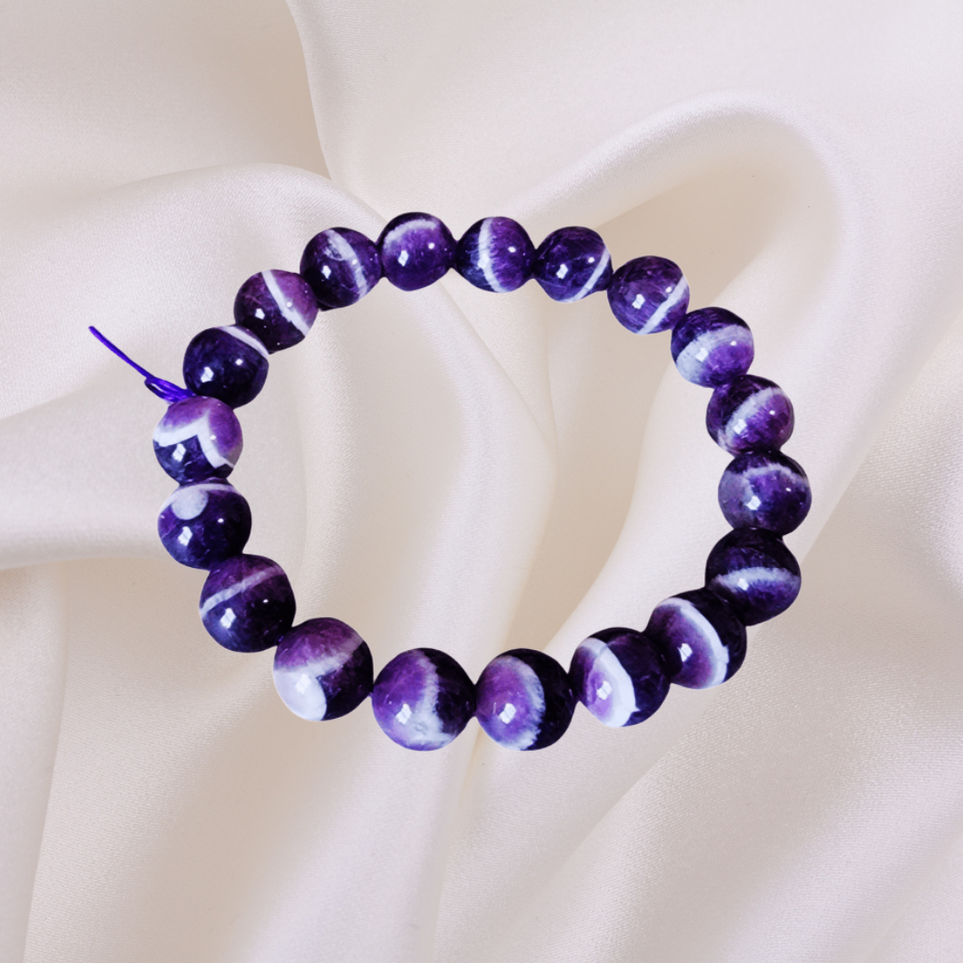 Chevron Amethyst Bracelet