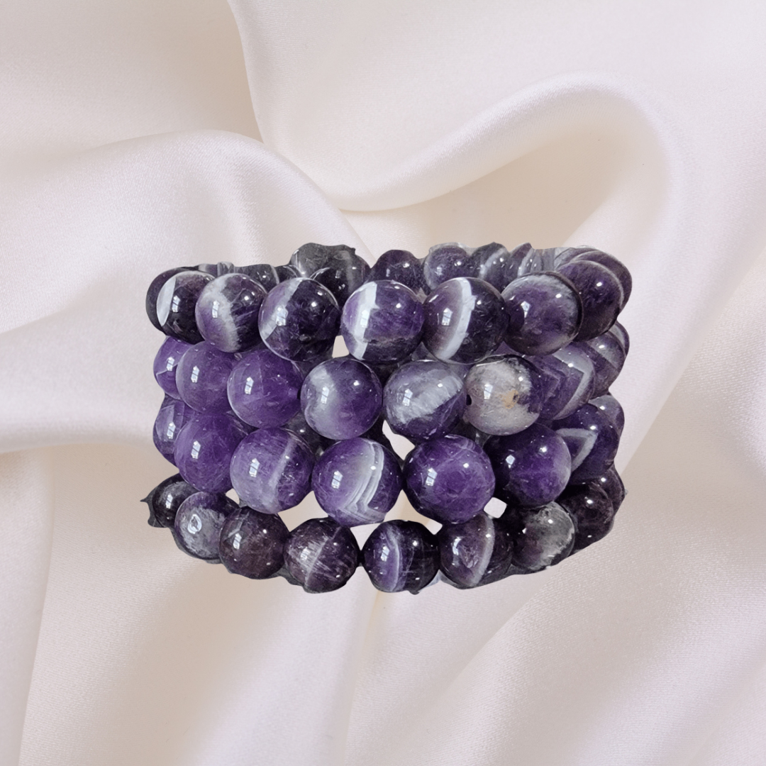 Chevron Amethyst Bracelet