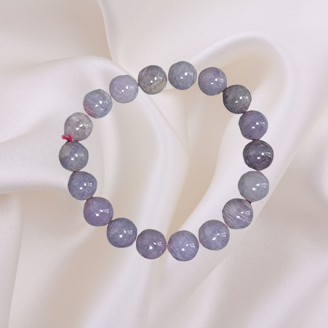 Purple Blue Rose Quartz Bracelet
