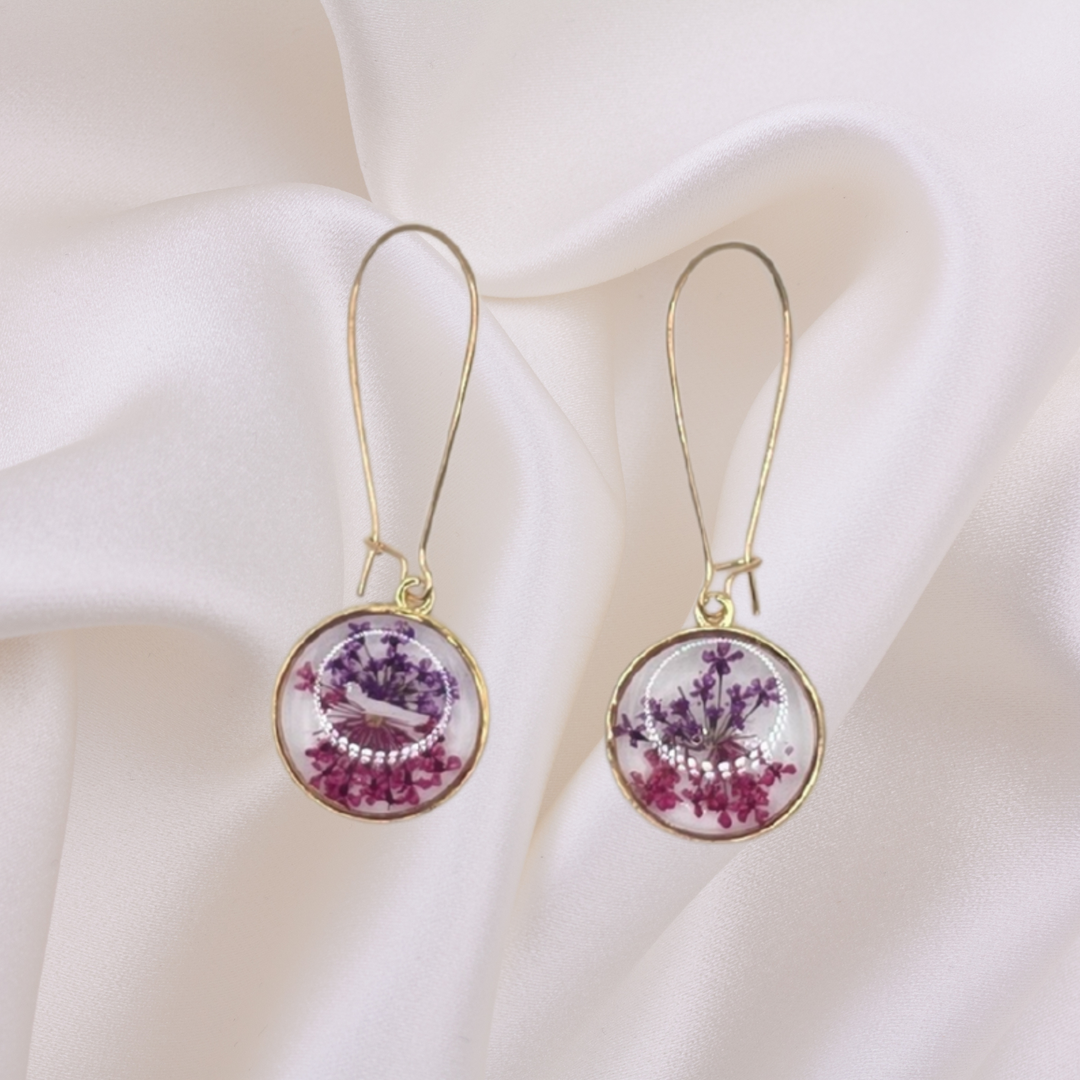 Purple Halo Earrings