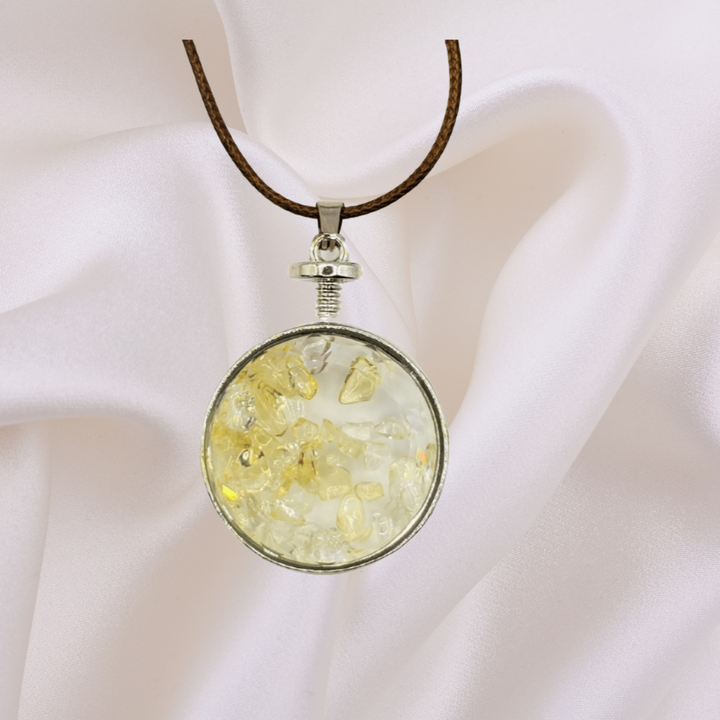 Citrine Locket Necklace