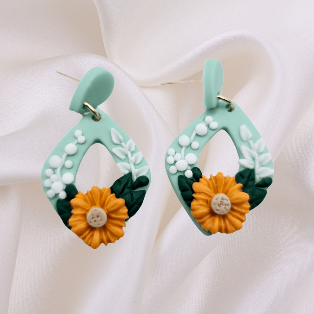 Mint Flowers Earrings