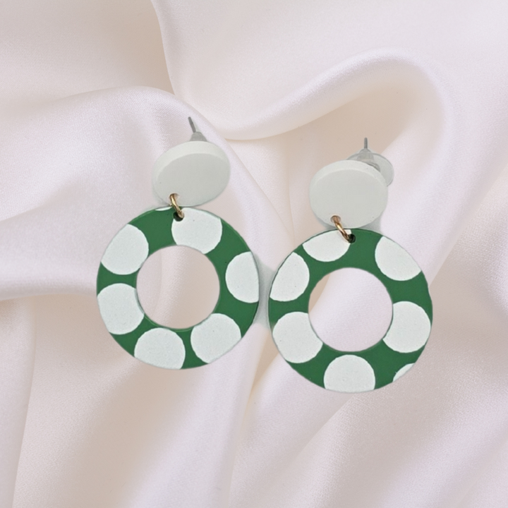 Green Spots Earrings