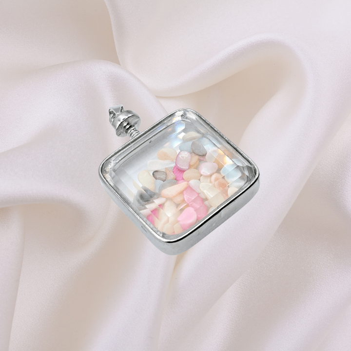 Colorful Selenite Locket Necklace