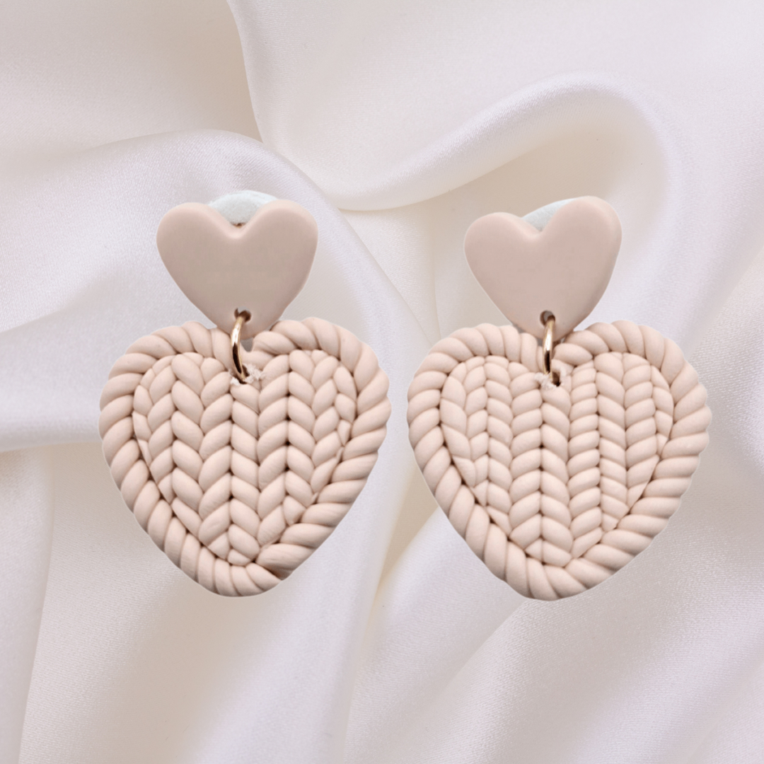 Pink Heart Earrings