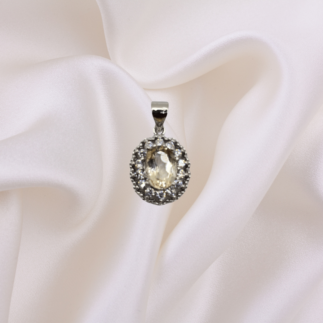 Citrine Rhinestone Necklace