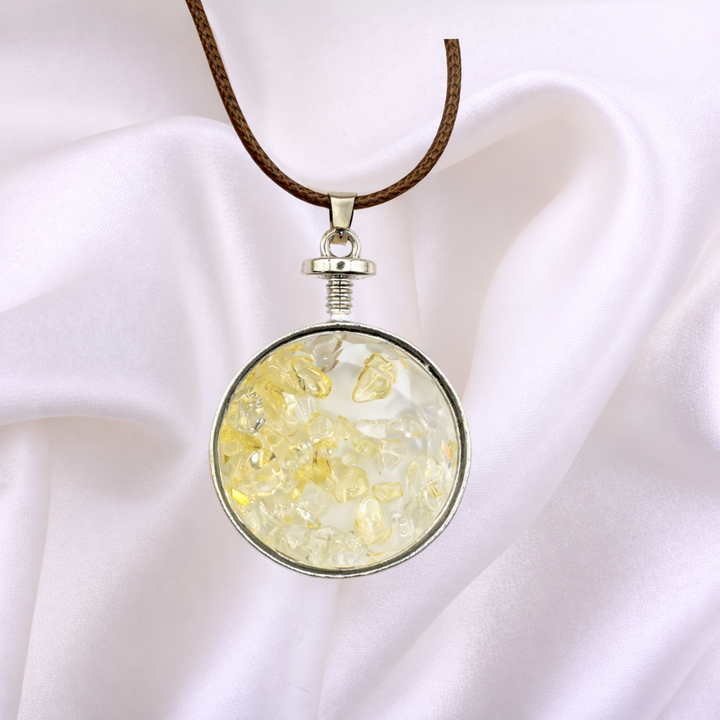 Citrine Locket Necklace