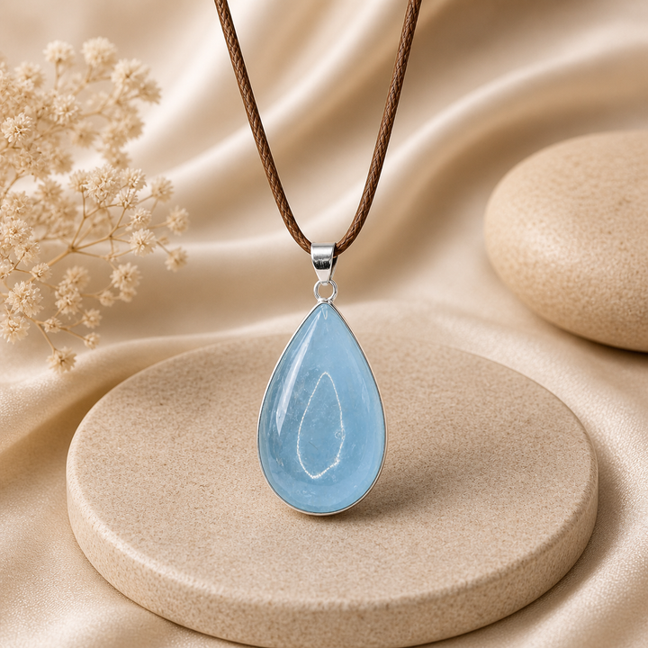 Aquamarine Drop Necklace