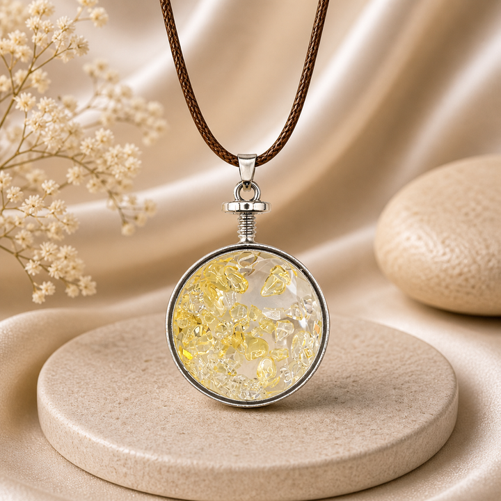 Citrine Locket Necklace