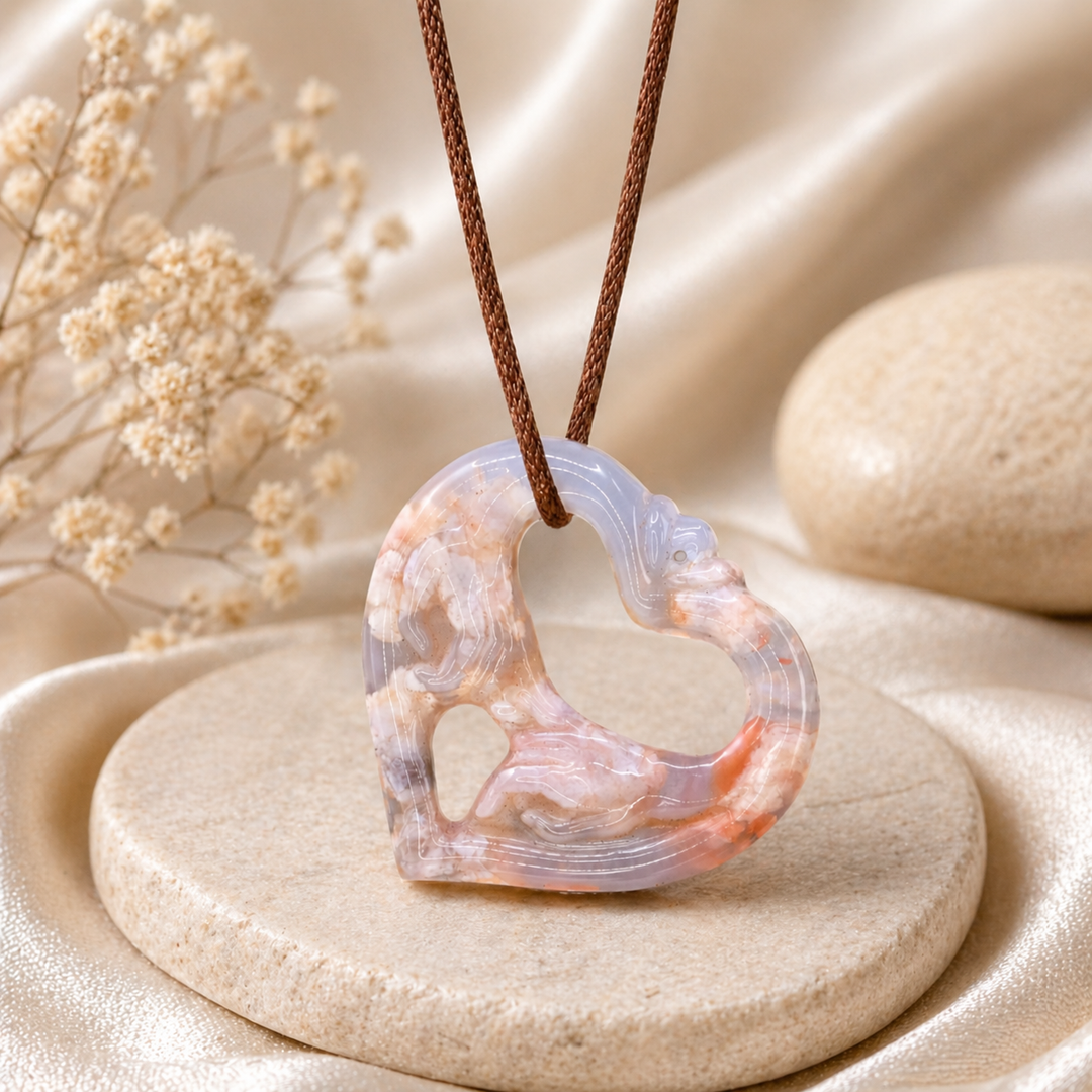 Flower Agate Necklace