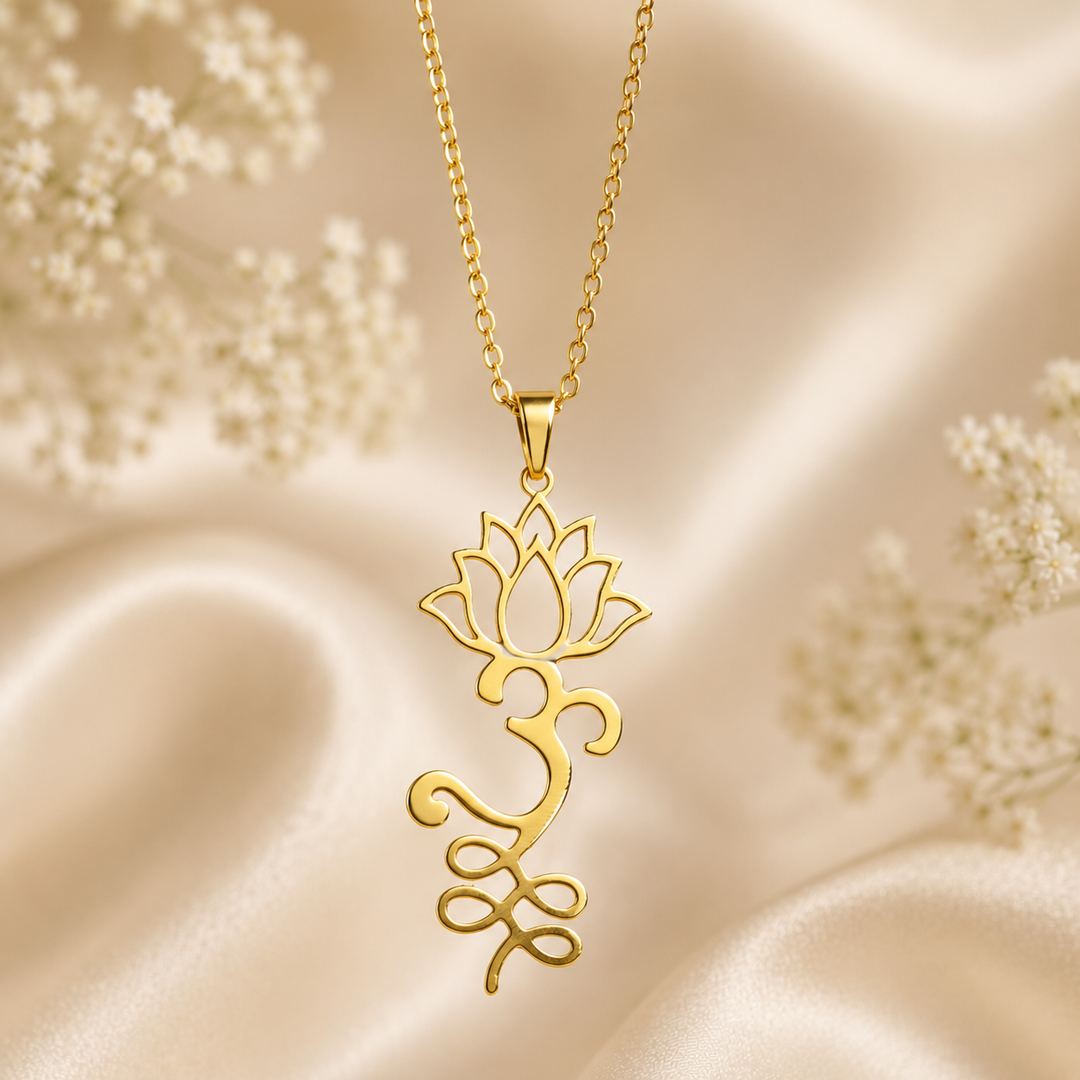 Lotus Om Necklace