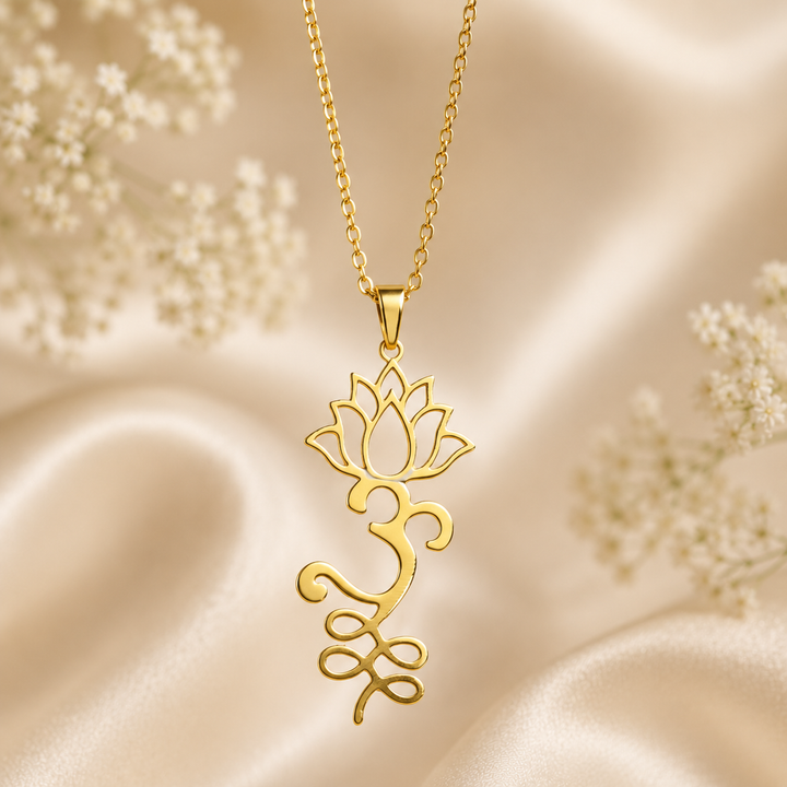 Lotus Om Necklace