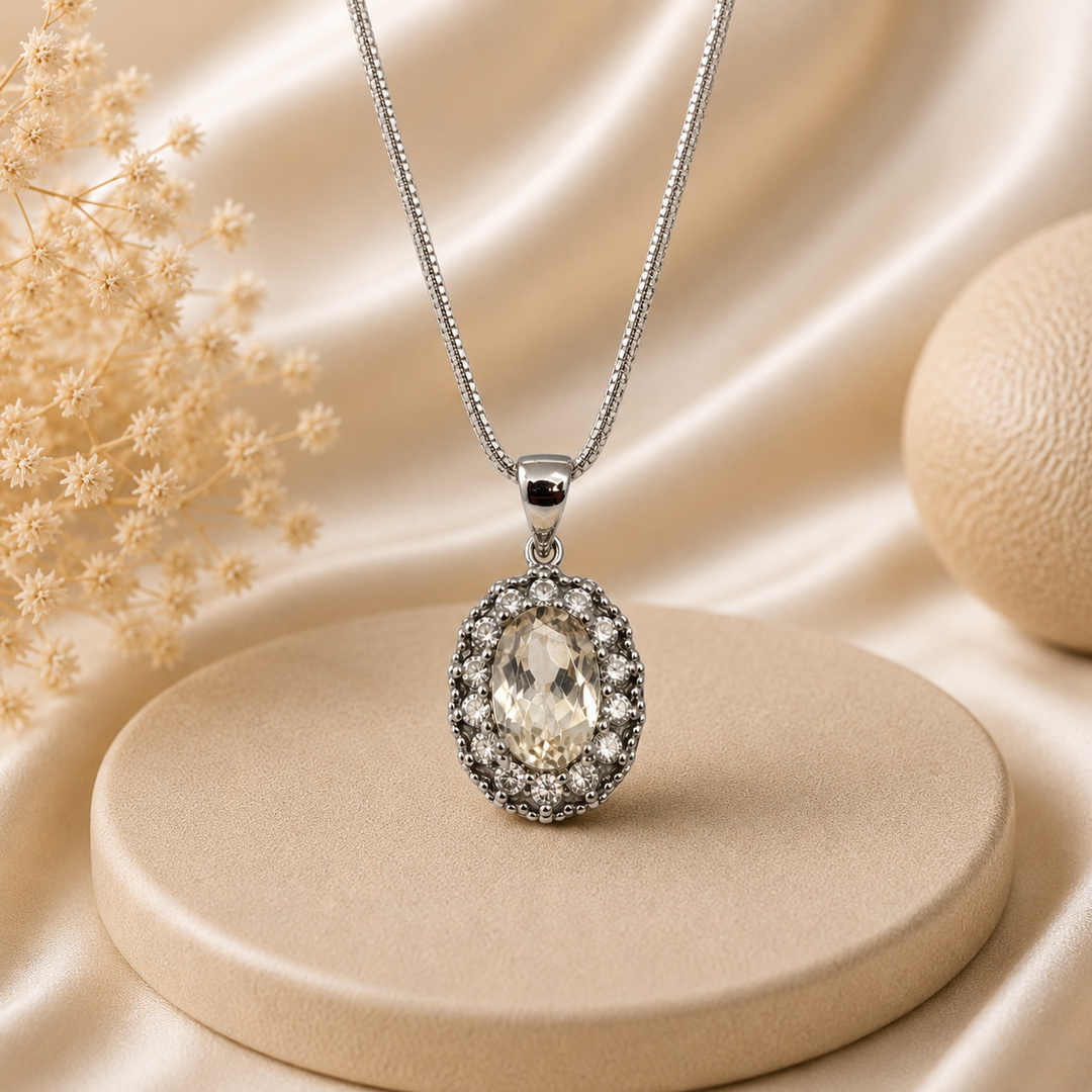 Citrine Rhinestone Necklace