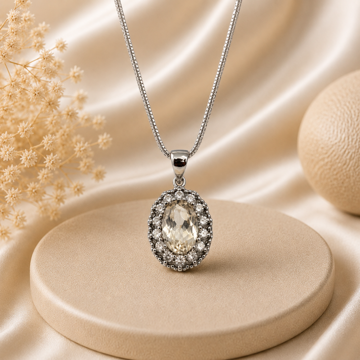 Citrine Rhinestone Necklace