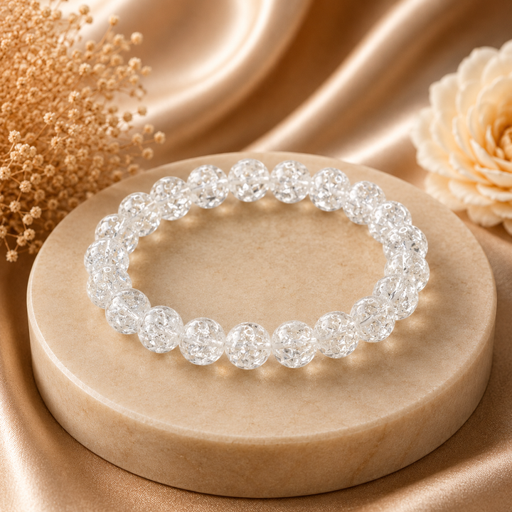 Clear Quartz Crackle Bracelet