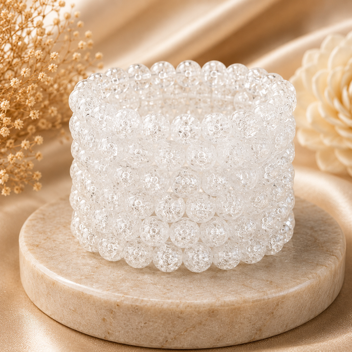 Clear Quartz Crackle Bracelet
