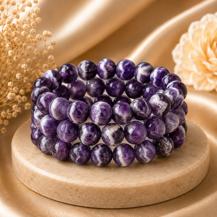 Chevron Amethyst Bracelet