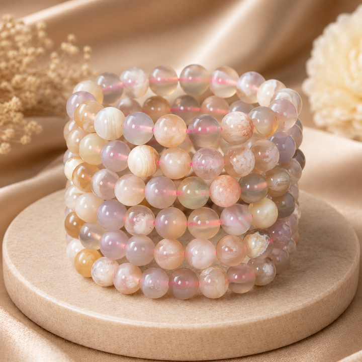 Flower Agate Bracelet