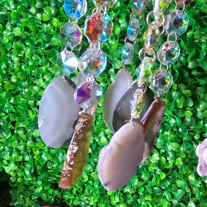 dreamcatcher - Agate Slab Suncatcher - The Lavish Essentials