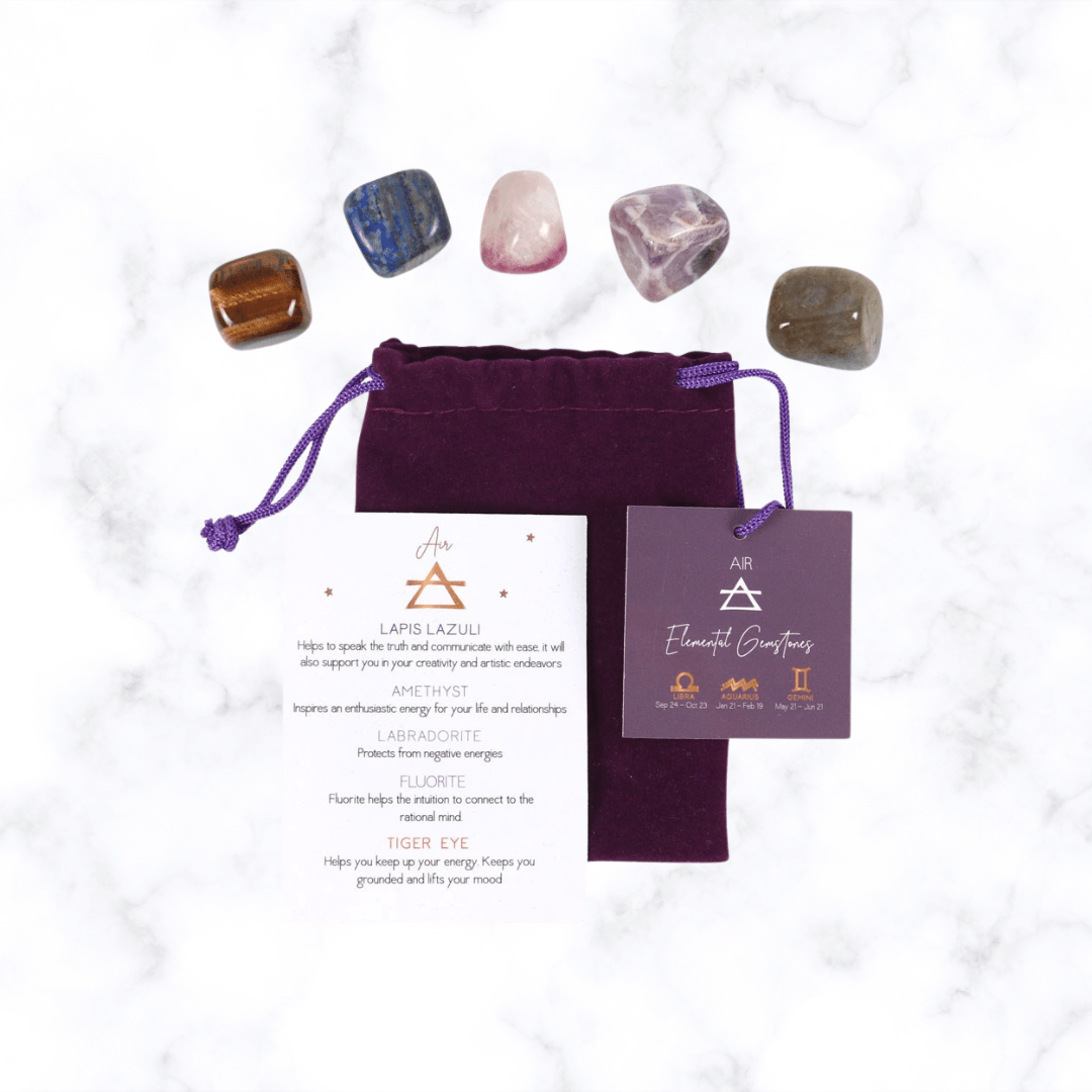 crystal gemstone - Air Element Tumble Gemstone Set - The Lavish Essentials