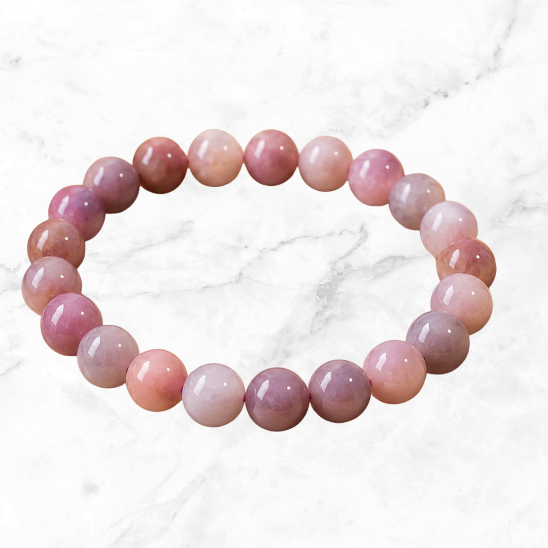 Purple Blue Rose Quartz Bracelet