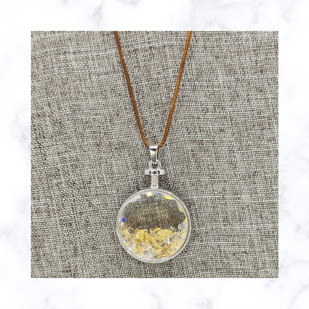 necklace - Citrine Locket Necklace - The Lavish Essentials