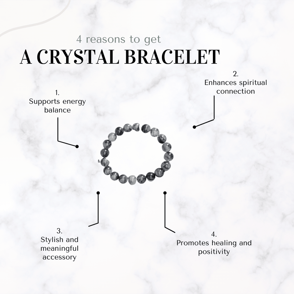 Bracelet - Clear Quartz and Black Tourmaline Bracelet - The Lavish Essentials