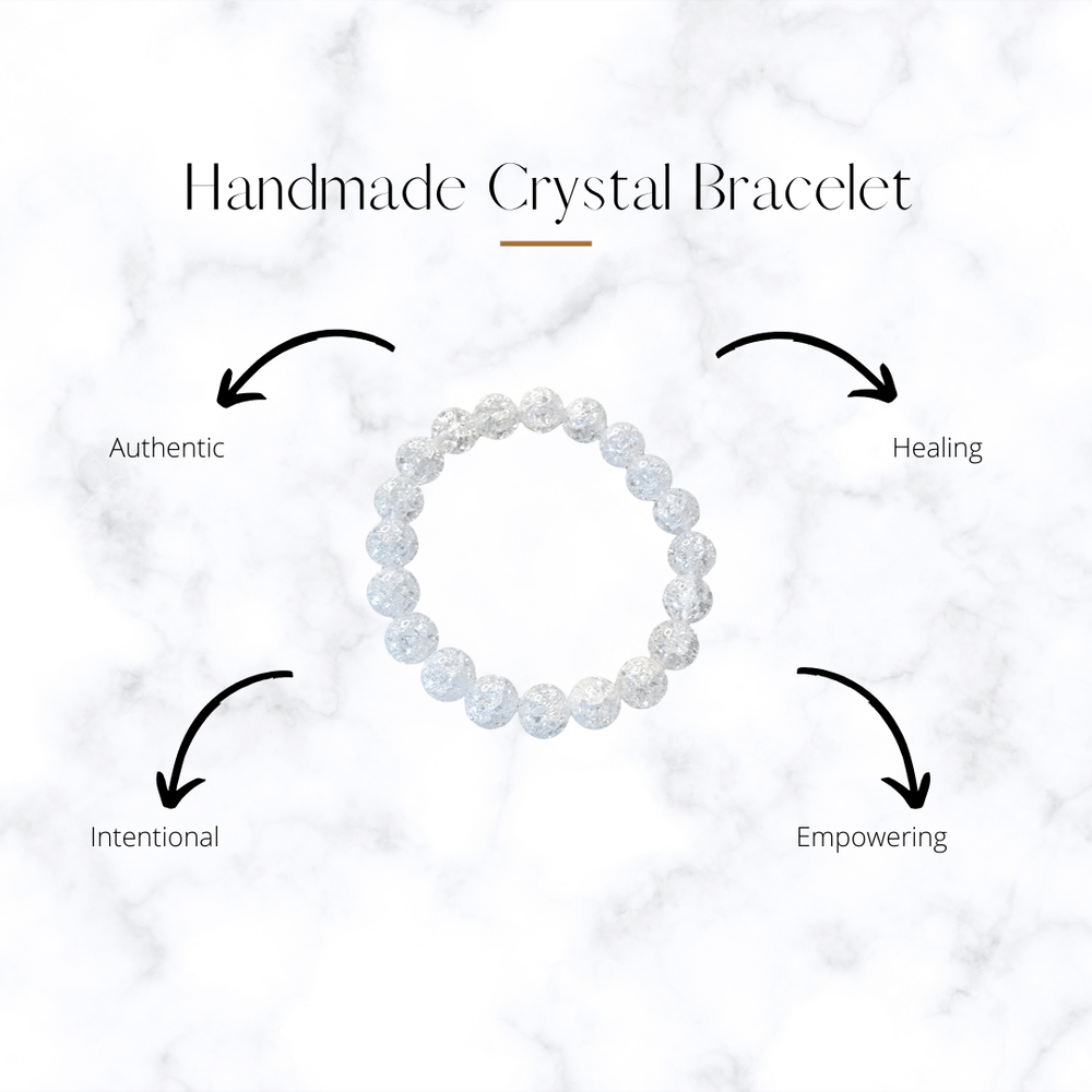 bracelet - Clear Quartz Crackle Bracelet - The Lavish Essentials