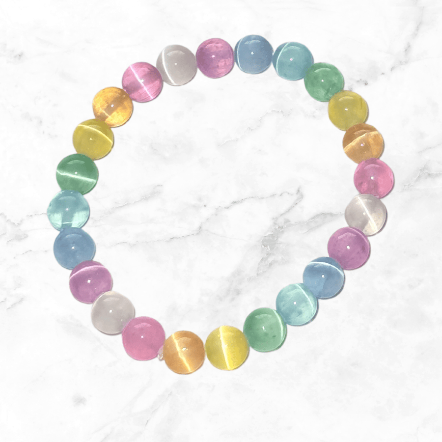 Bracelet - Colorful Selenite Bracelet - The Lavish Essentials