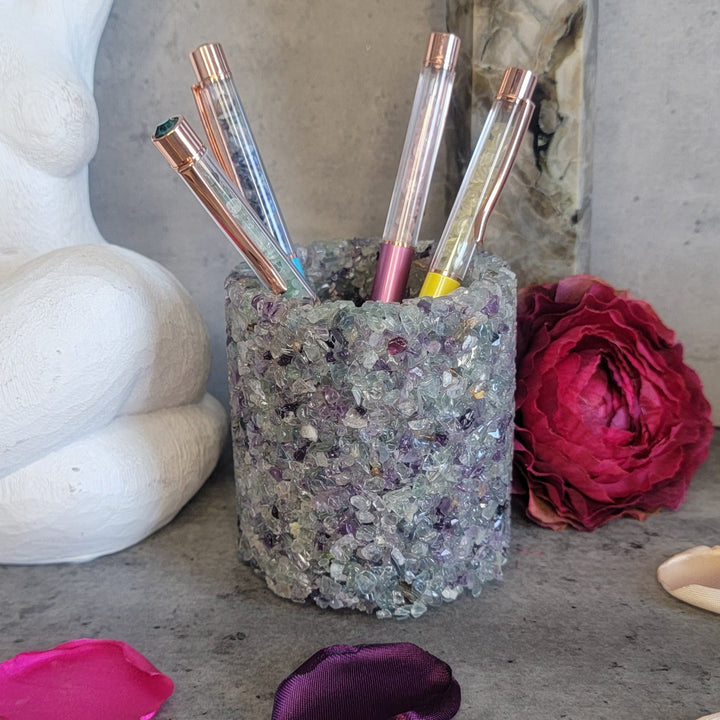 pen holder - Decorative Crystal Vase - The Lavish Essentials