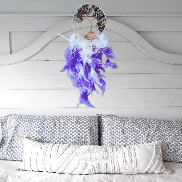 dreamcatcher - Dream Amethyst Tree of Life Dreamcatcher - The Lavish Essentials