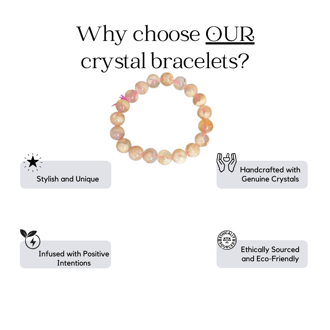 Bracelet - Flower Agate Bracelet - The Lavish Essentials
