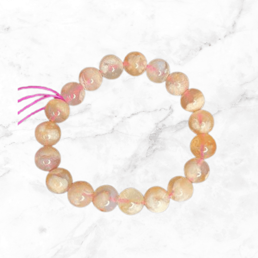 Bracelet - Flower Agate Bracelet - The Lavish Essentials