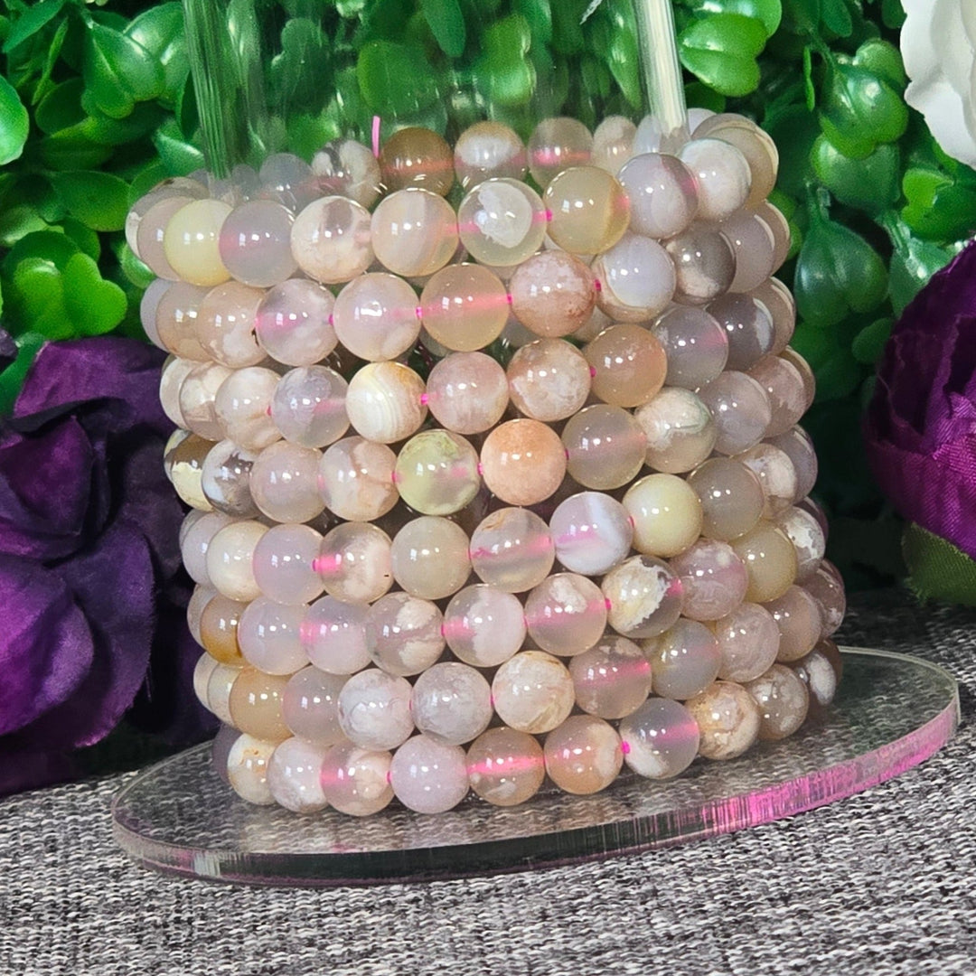 Bracelet - Flower Agate Bracelet - The Lavish Essentials