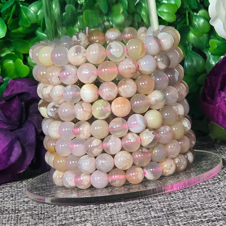 Bracelet - Flower Agate Bracelet - The Lavish Essentials