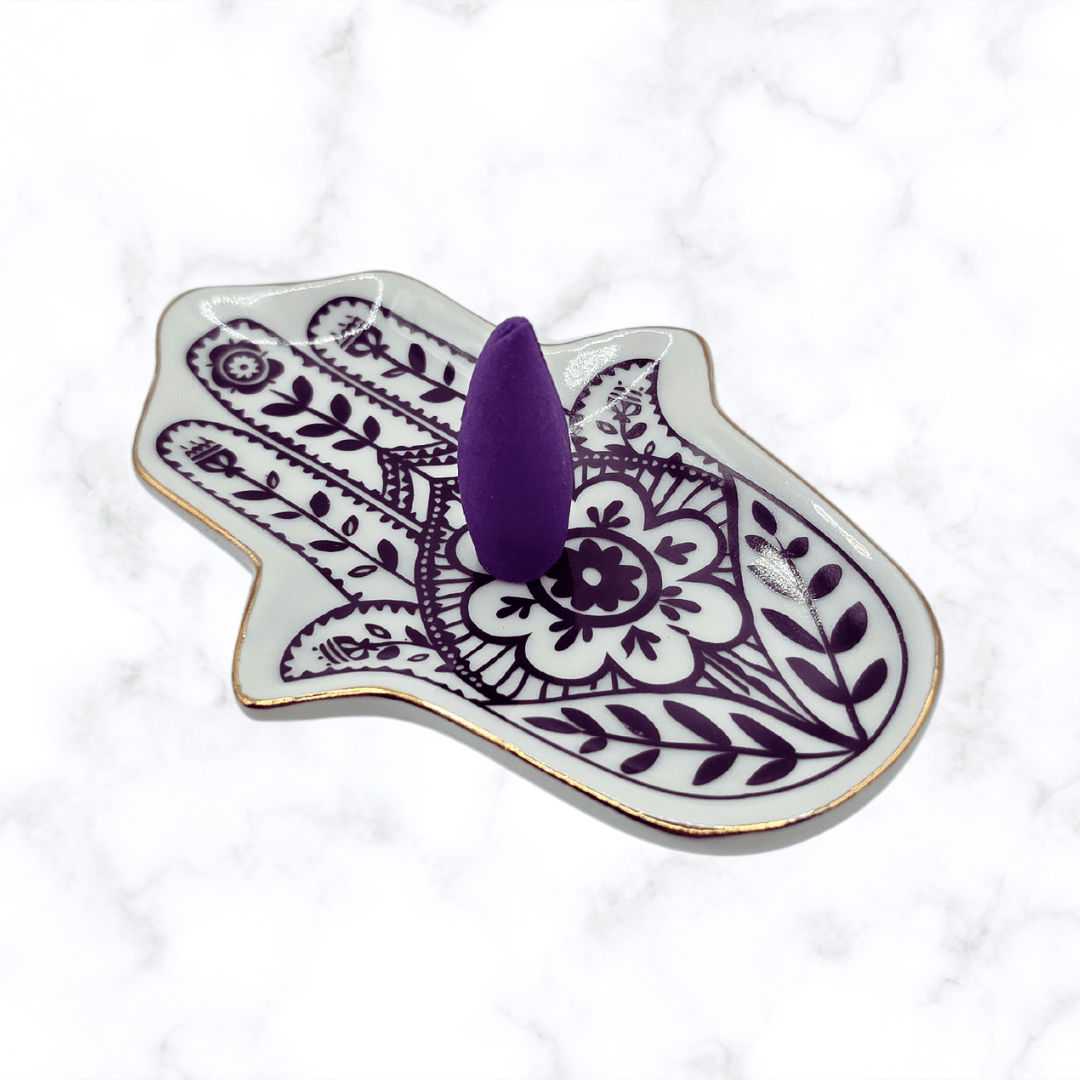 Tray - Hamsa Ceramic Tray - The Lavish Essentials