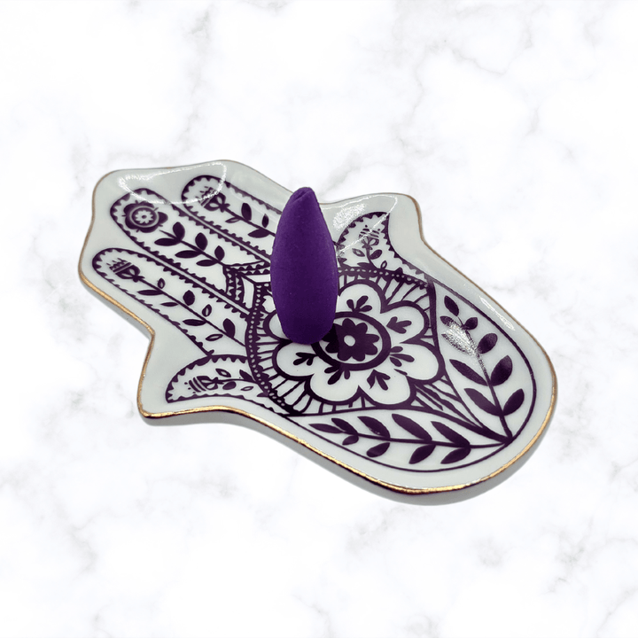 Tray - Hamsa Ceramic Tray - The Lavish Essentials