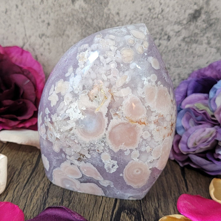 crystal/gemstone - Lavender Amethyst Pink Flower Freeform - The Lavish Essentials