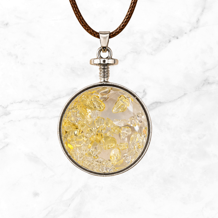 Citrine Locket Necklace