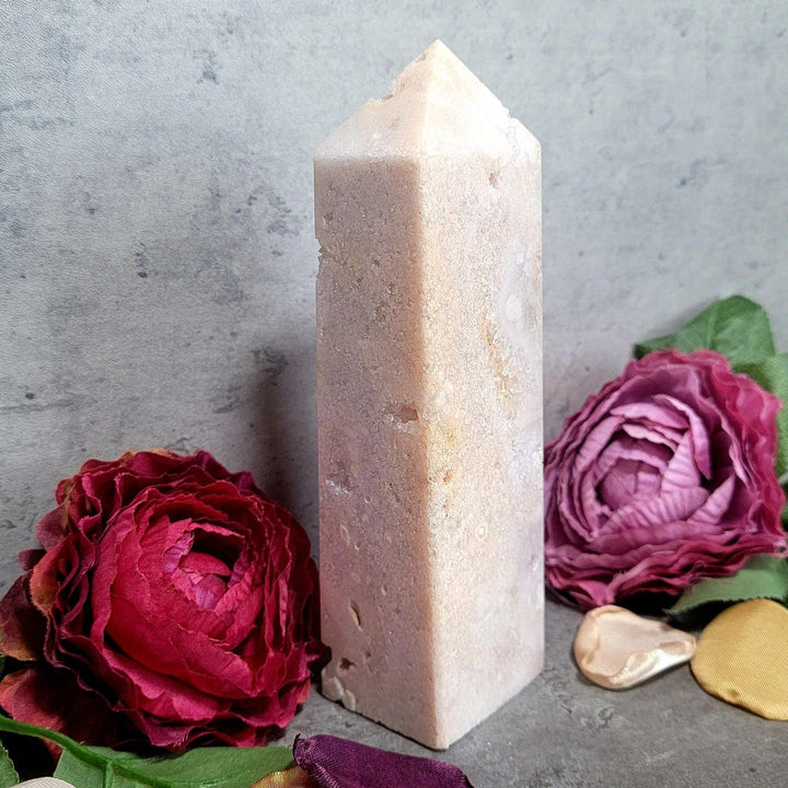 crystal/gemstone - Pink Flower Agate Points - The Lavish Essentials