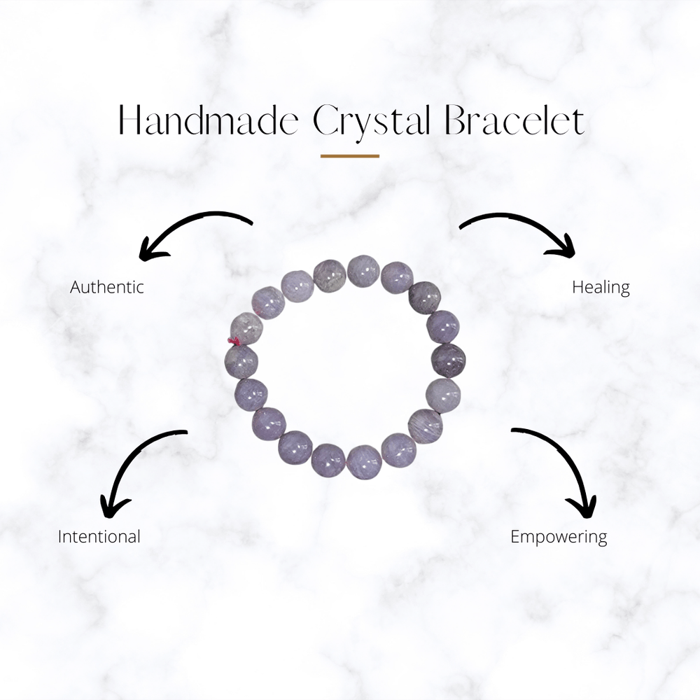 crystal/gemstone - Purple Blue Rose Quartz Bracelet - The Lavish Essentials