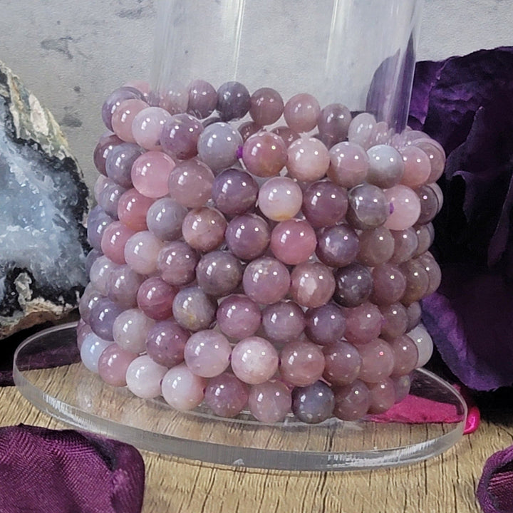 crystal/gemstone - Purple Blue Rose Quartz Bracelet - The Lavish Essentials