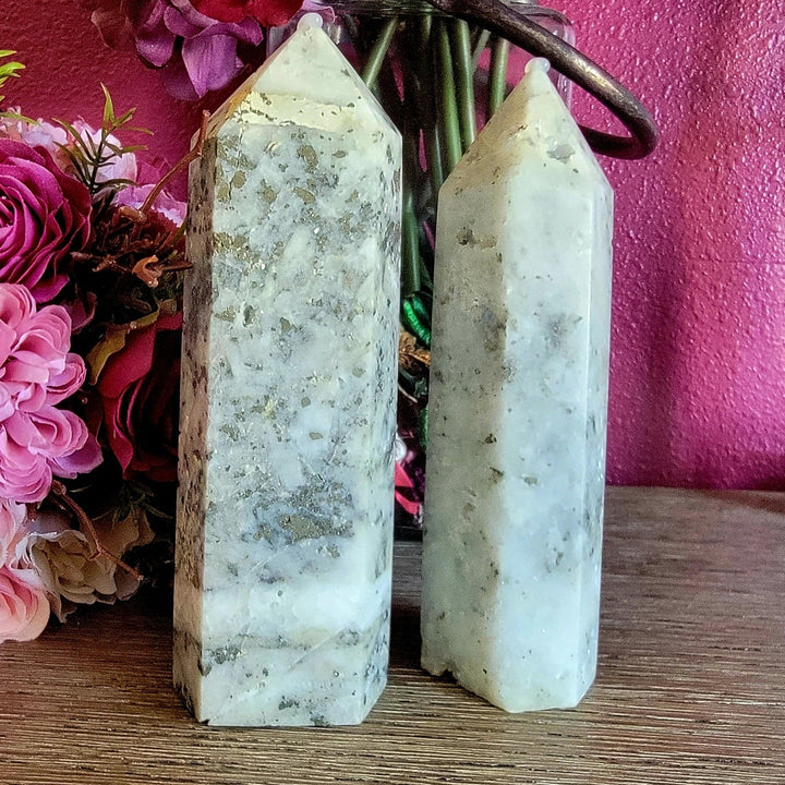 crystal/gemstone - Pyrite Agate Towers - The Lavish Essentials