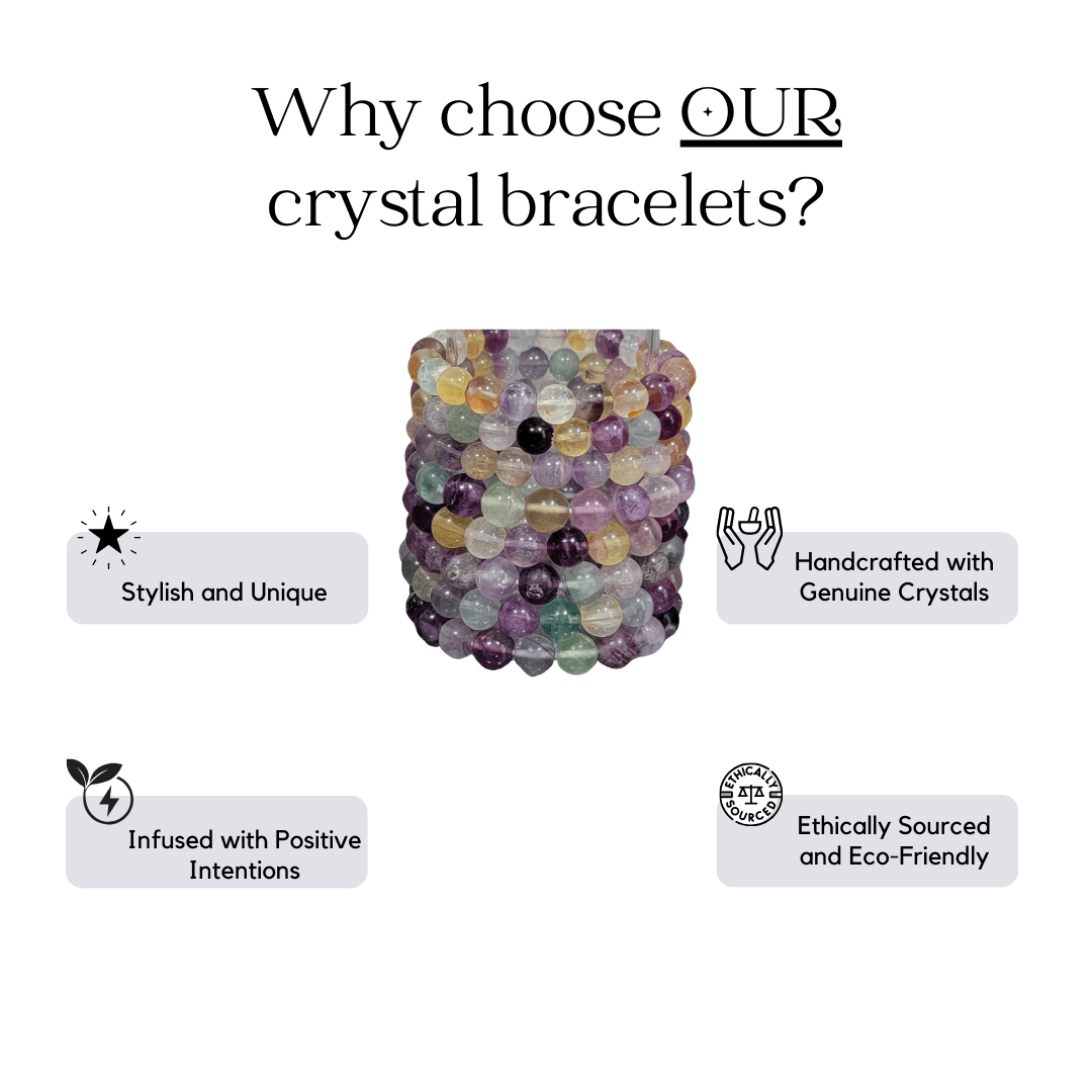 bracelet - Rainbow Fluorite Bracelet - The Lavish Essentials