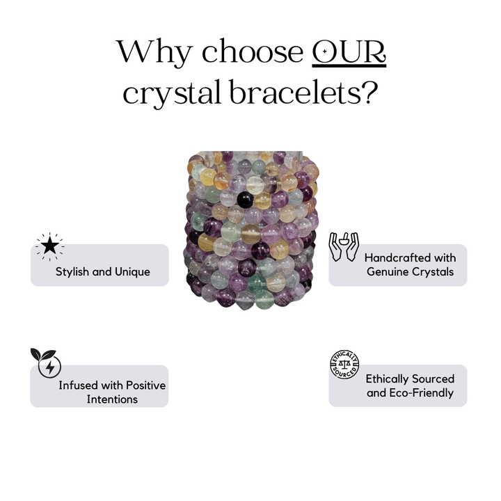bracelet - Rainbow Fluorite Bracelet - The Lavish Essentials