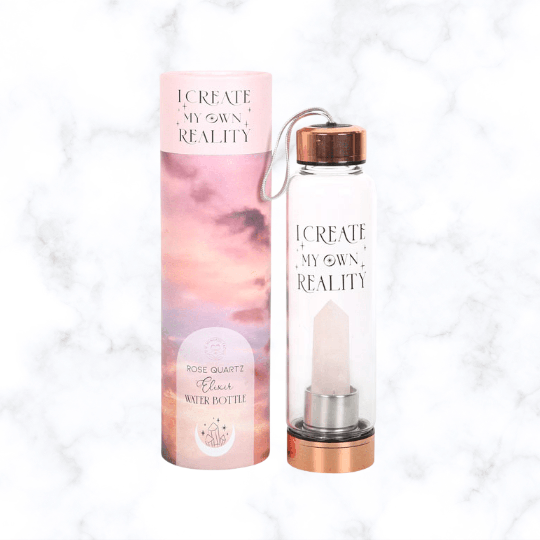 crystal/gemstone - Rose Quartz Water Bottle - The Lavish Essentials