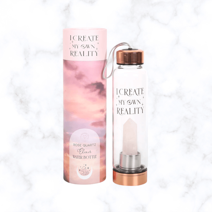 crystal/gemstone - Rose Quartz Water Bottle - The Lavish Essentials