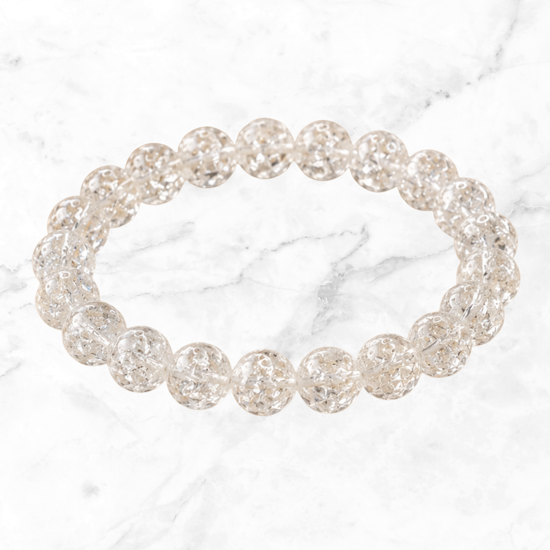 Clear Quartz Crackle Bracelet