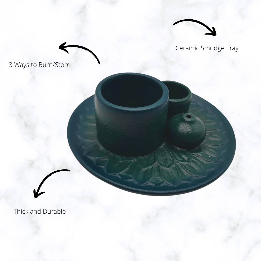 Tray - Smudge, Incense Combo Burner - The Lavish Essentials