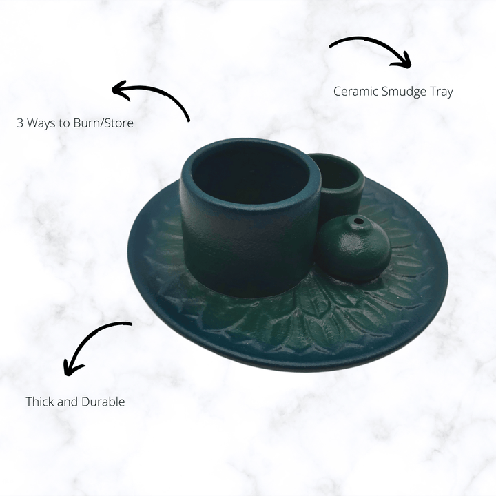 Tray - Smudge, Incense Combo Burner - The Lavish Essentials